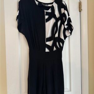 Rock n karma Black and White Short Sleeve romper